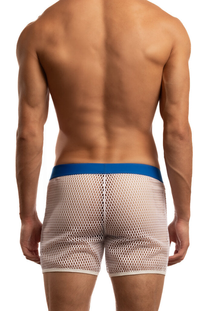 Jack Adams Can You See Me Now Short in white; premium,  fashionable and fun swimsuits, swim briefs, swim trunks and swim bikinis