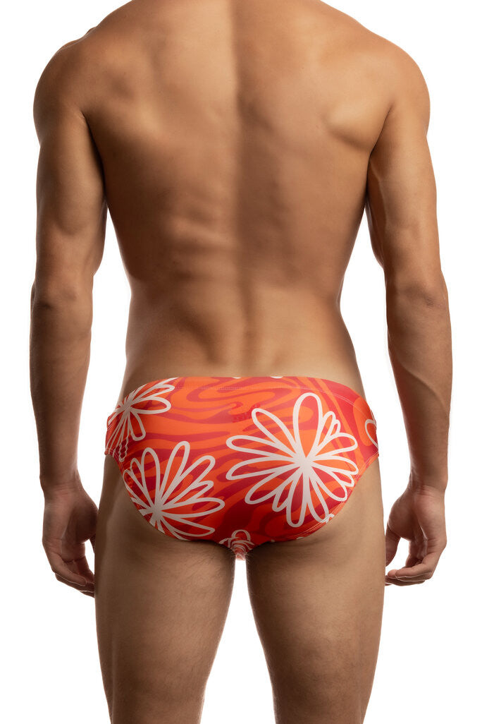Jack Adams Waterman Swim Brief in groovy flower - red - sexy, premium, fun men&