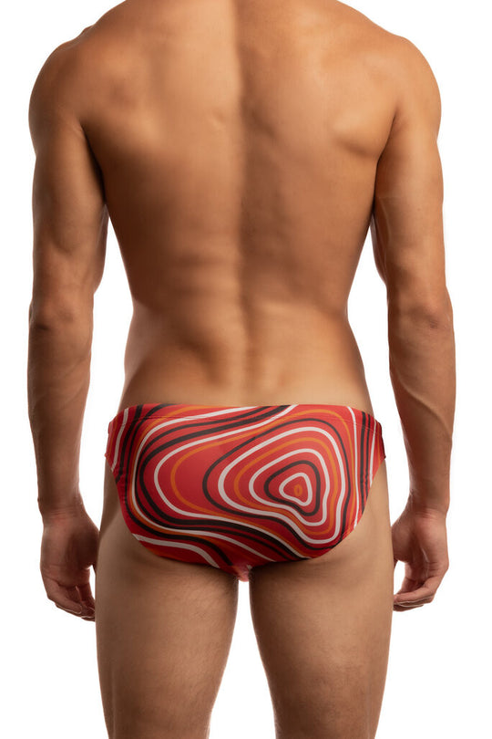 Jack Adams Waterman Swim Brief in groovy wave -red - sexy, premium, fun men&