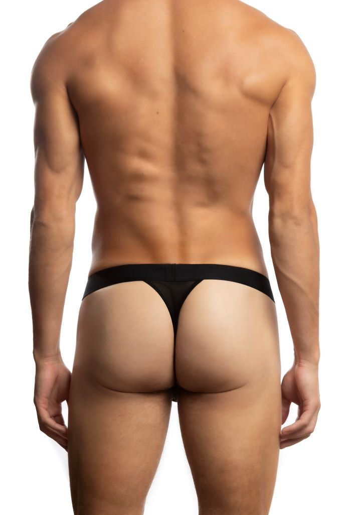 Jack Adams All Over Mesh Thong in black - men&