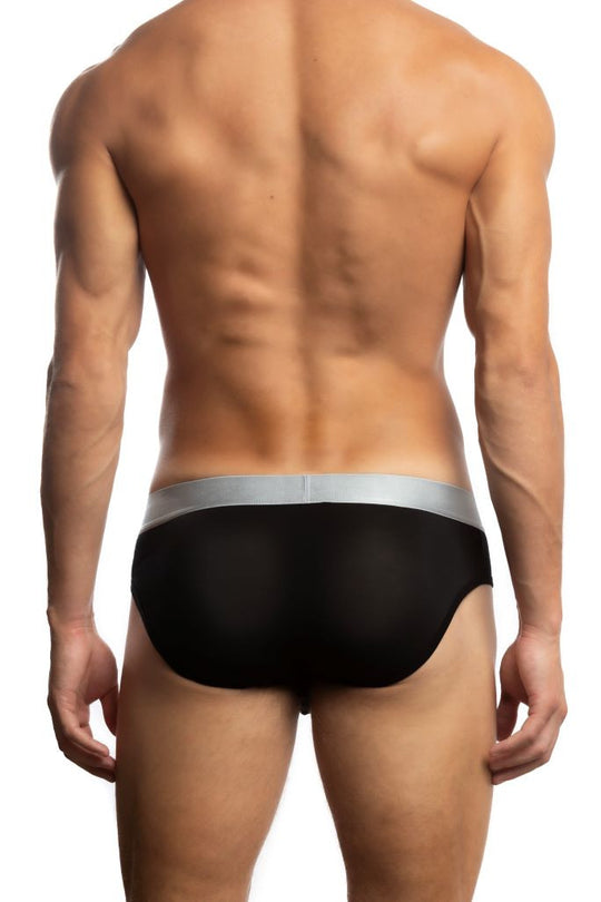 Jack Adams Zen Modal Brief in black (back view) - men&