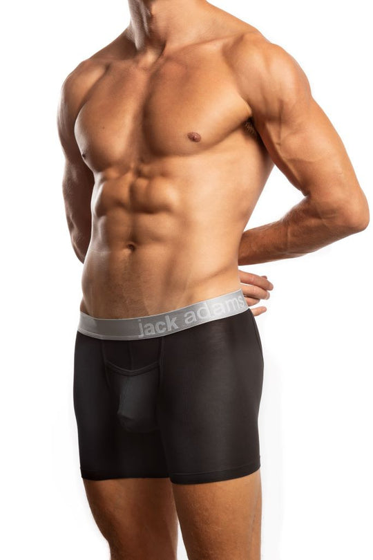 Jack Adams Zen Modal Boxer Brief in black (profile view) - men&