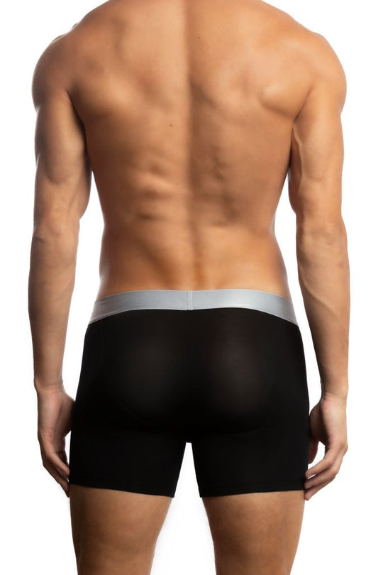 Jack Adams Zen Modal Boxer Brief in black (back view) - men&