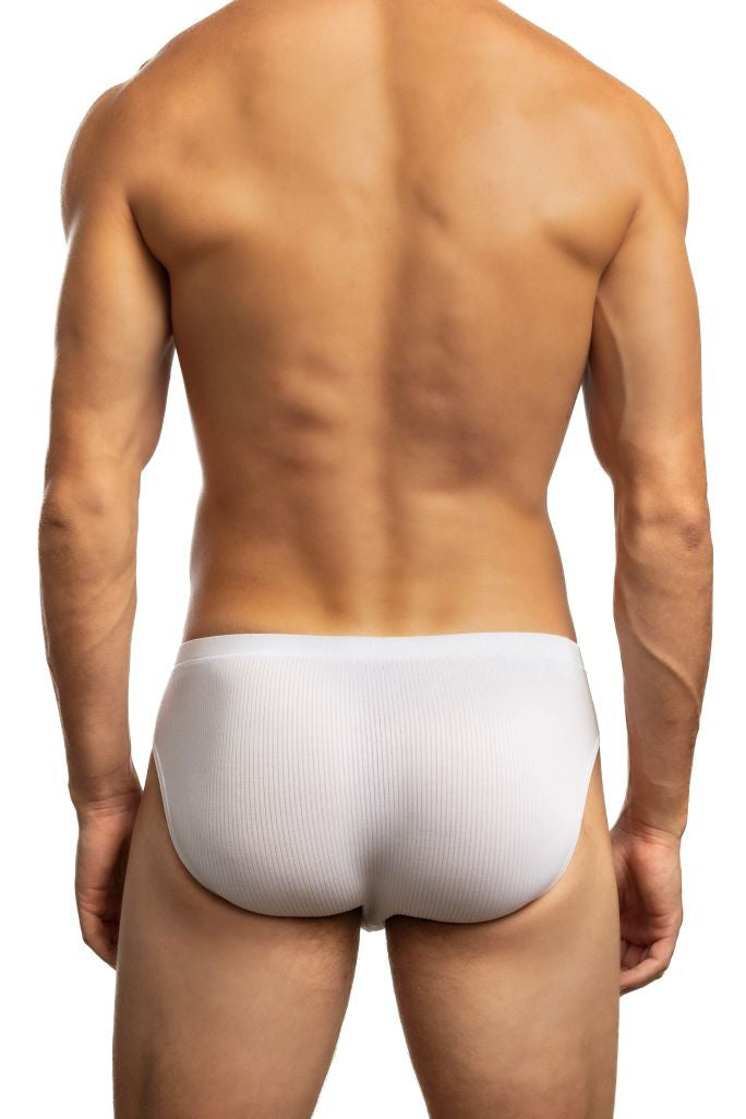 Jack Adams Barely There Modal Bikini Brief in white (back view) - men&