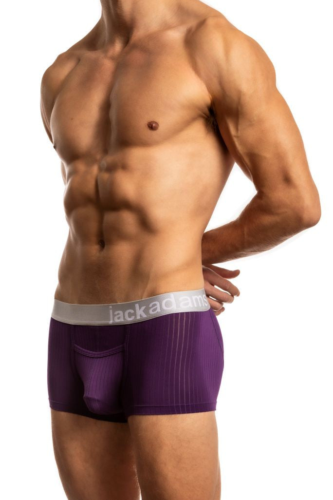 Jack Adams Air Army Wide Ribbed Modal Trunk in imperial purple - men&